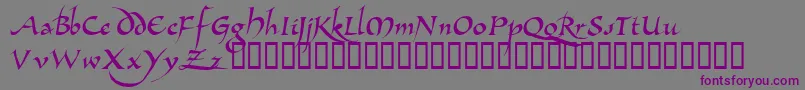 フォントAllembertTM – 紫色のフォント、灰色の背景
