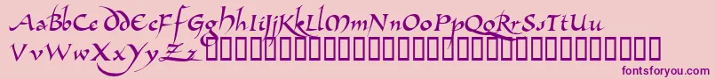 AllembertTM Font – Purple Fonts on Pink Background