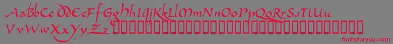 フォントAllembertTM – 赤い文字の灰色の背景