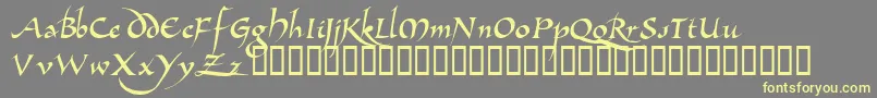 フォントAllembertTM – 黄色のフォント、灰色の背景