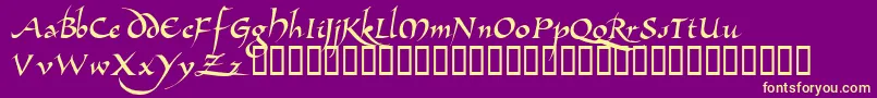 AllembertTM Font – Yellow Fonts on Purple Background