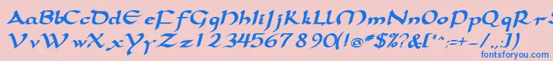 fuente SamovarsskBoldItalic – Fuentes Azules Sobre Fondo Rosa