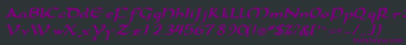 SamovarsskBoldItalic Font – Purple Fonts on Black Background