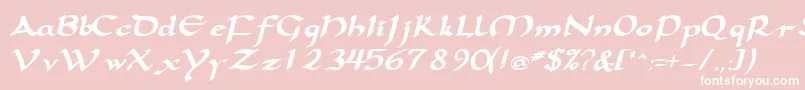 SamovarsskBoldItalic Font – White Fonts on Pink Background