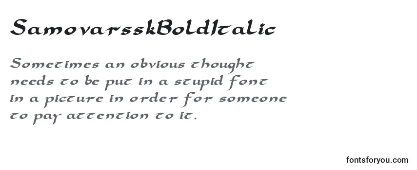 SamovarsskBoldItalic Font