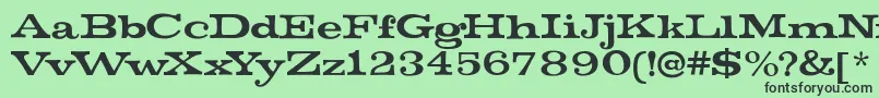 MistersinatraRegular Font – Black Fonts on Green Background