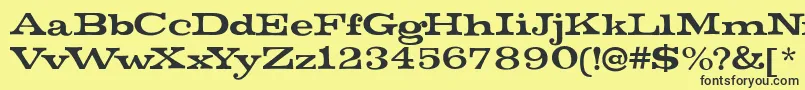 MistersinatraRegular Font – Black Fonts on Yellow Background