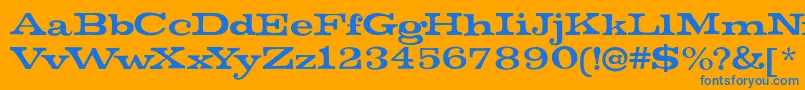 MistersinatraRegular Font – Blue Fonts on Orange Background