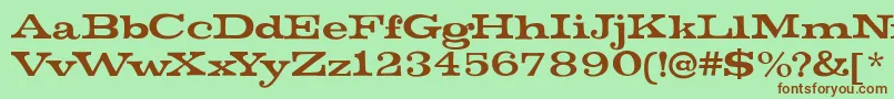 MistersinatraRegular Font – Brown Fonts on Green Background