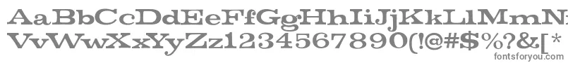 MistersinatraRegular-fontti – harmaat kirjasimet valkoisella taustalla