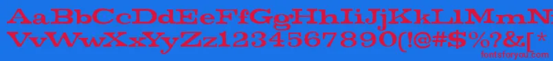 MistersinatraRegular Font – Red Fonts on Blue Background