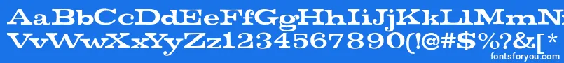 MistersinatraRegular Font – White Fonts on Blue Background