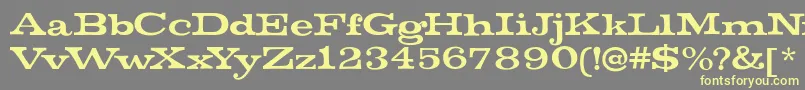 MistersinatraRegular Font – Yellow Fonts on Gray Background