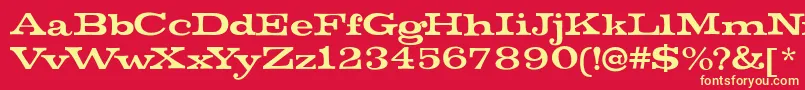 MistersinatraRegular Font – Yellow Fonts on Red Background