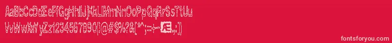 AcidRefluxBrk Font – Pink Fonts on Red Background