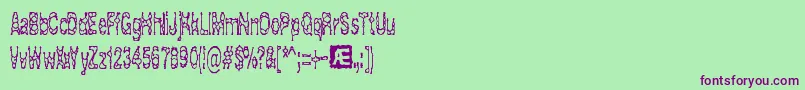 AcidRefluxBrk Font – Purple Fonts on Green Background