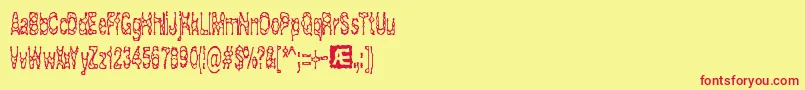 AcidRefluxBrk Font – Red Fonts on Yellow Background