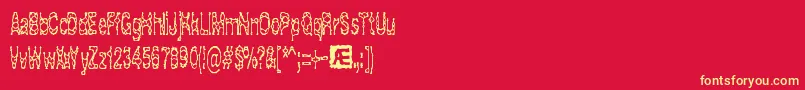 AcidRefluxBrk Font – Yellow Fonts on Red Background