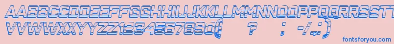 ClosenessOutlineGradientItalic Font – Blue Fonts on Pink Background