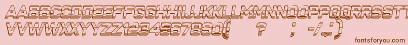 ClosenessOutlineGradientItalic Font – Brown Fonts on Pink Background