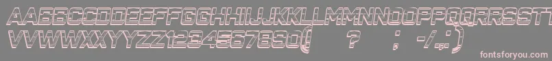ClosenessOutlineGradientItalic-Schriftart – Rosa Schriften auf grauem Hintergrund