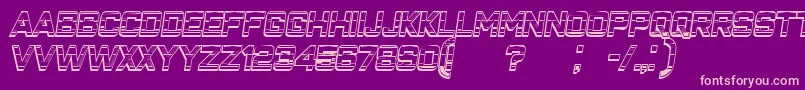 ClosenessOutlineGradientItalic Font – Pink Fonts on Purple Background