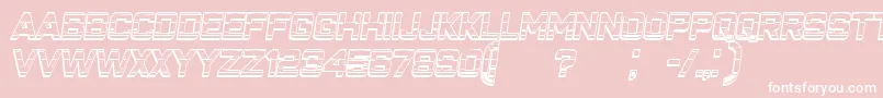 ClosenessOutlineGradientItalic Font – White Fonts on Pink Background