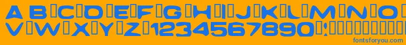 Шрифт DaggmaskNormal – синие шрифты на оранжевом фоне