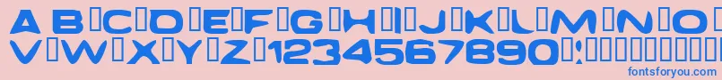 Шрифт DaggmaskNormal – синие шрифты на розовом фоне