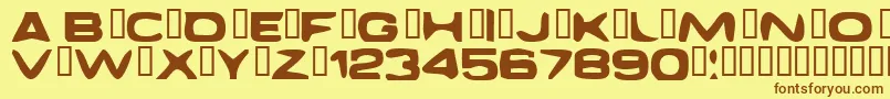 DaggmaskNormal Font – Brown Fonts on Yellow Background
