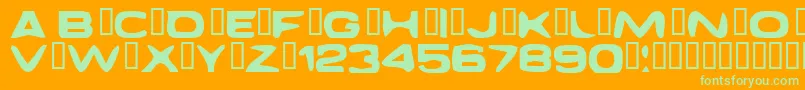 Шрифт DaggmaskNormal – зелёные шрифты на оранжевом фоне