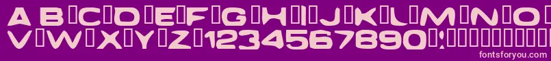DaggmaskNormal-fontti – vaaleanpunaiset fontit violetilla taustalla