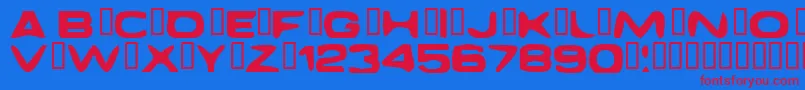フォントDaggmaskNormal – 赤い文字の青い背景