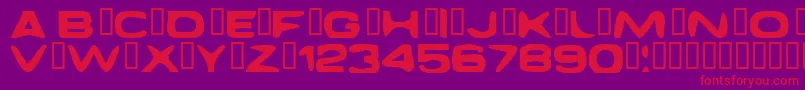 Fonte DaggmaskNormal – fontes vermelhas em um fundo violeta