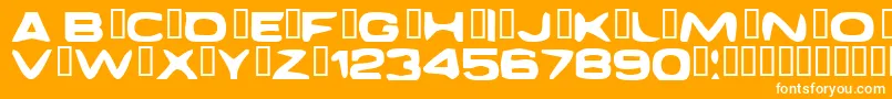 fuente DaggmaskNormal – Fuentes Blancas Sobre Fondo Naranja