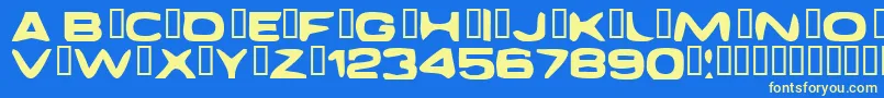 DaggmaskNormal Font – Yellow Fonts on Blue Background