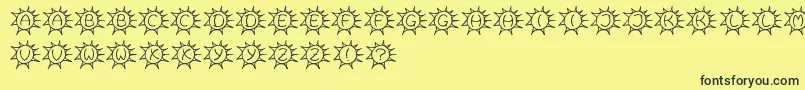 Sassys Font – Black Fonts on Yellow Background