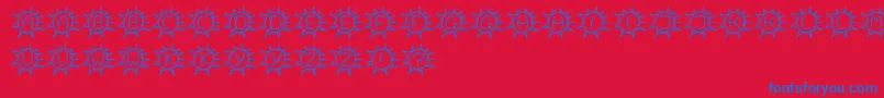 Sassys Font – Blue Fonts on Red Background