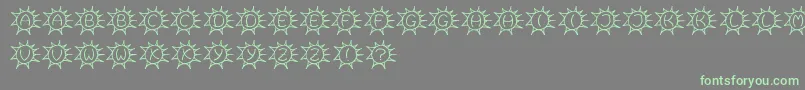 Sassys Font – Green Fonts on Gray Background
