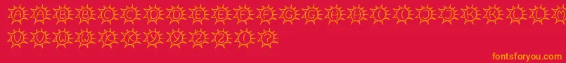 Sassys Font – Orange Fonts on Red Background