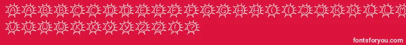 Sassys Font – White Fonts on Red Background