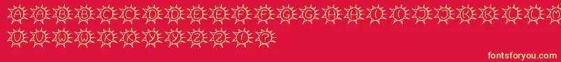 フォントSassys – 黄色の文字、赤い背景