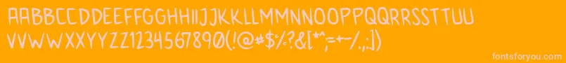Więcej informacji o czcionce AnimeInept Czcionka AnimeInept – różowe czcionki na pomarańczowym tle
