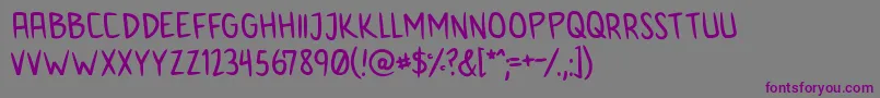 Fonte AnimeInept – fontes roxas em um fundo cinza