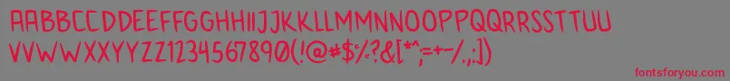 AnimeInept Font – Red Fonts on Gray Background