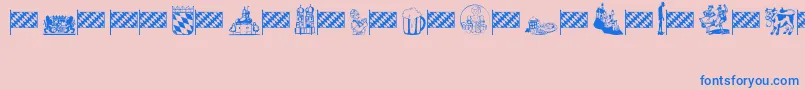 Bavaria Font – Blue Fonts on Pink Background