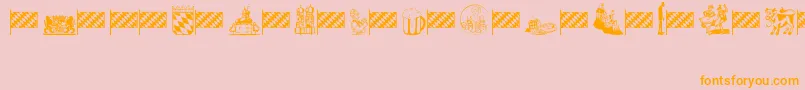 Bavaria Font – Orange Fonts on Pink Background