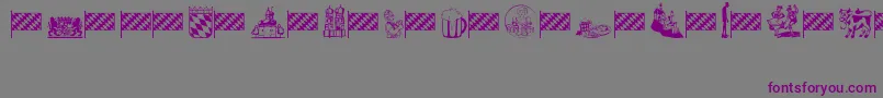 Bavaria Font – Purple Fonts on Gray Background