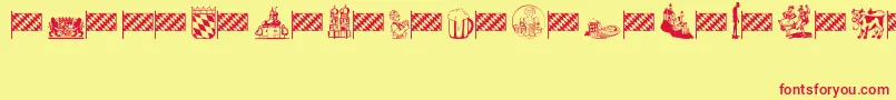 Bavaria Font – Red Fonts on Yellow Background