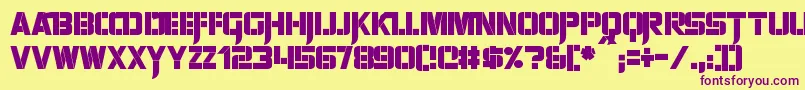 SharpAvienne Font – Purple Fonts on Yellow Background